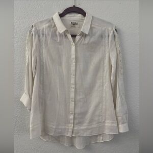 Anthropologie Holding Horses Embroidered Lace Crochet Blouse